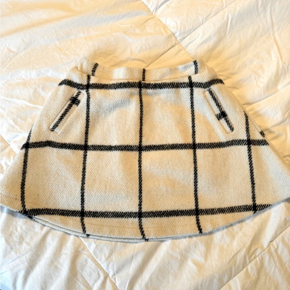 Other - Wool Checkered Mini Skirt